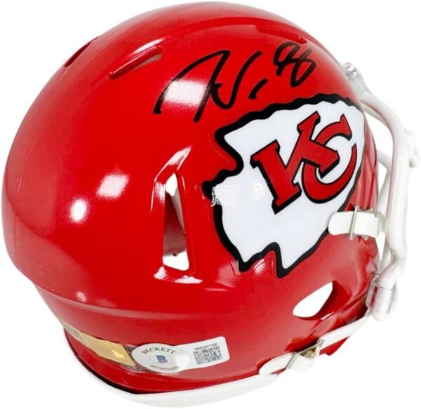 Noah Gray Autographed Kansas City Chiefs Football Mini Helmet Hand Signed Beckett Grading Services Authenticated.jpg