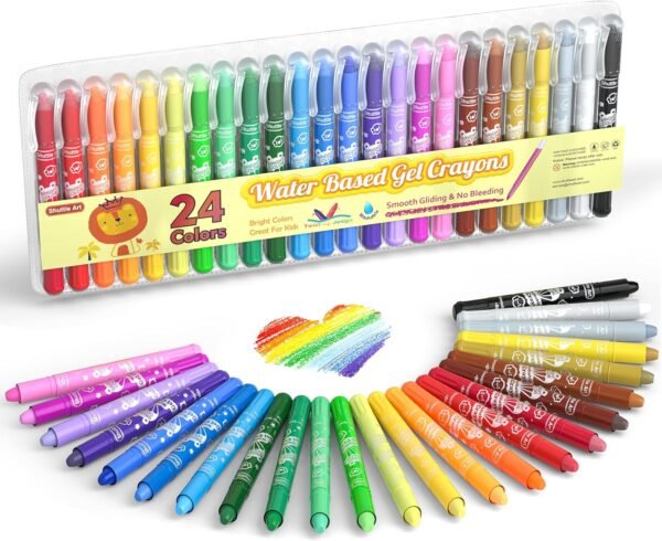Shuttle Art 24 Colors Gel Crayons for Toddlers Non Toxic Twistable.jpg