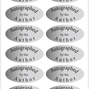 Silver Foil Autographed Label Stickers 1 x 2 Inch Oval.jpg