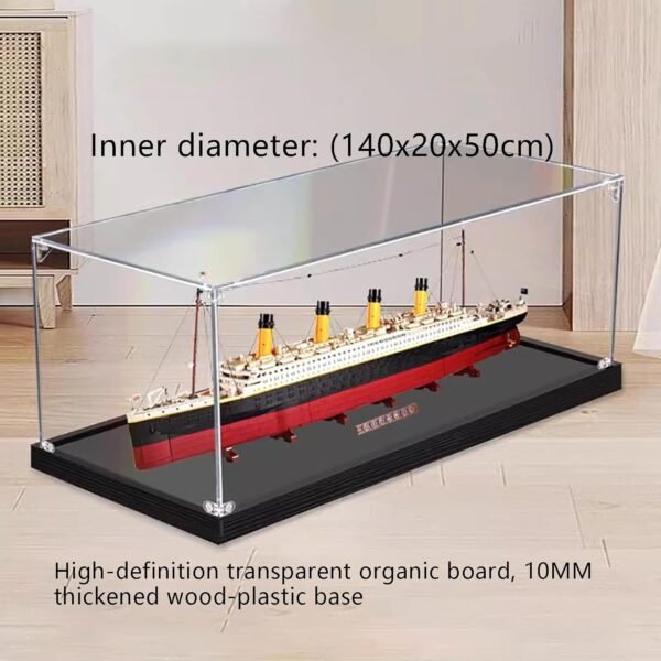 Suitable for Lego 10294 Titanic Acrylic Display Box140x20x50CMProtect Your Collectibles from Dust with a Clear ShowcaseBox Only Model NOT Included3mm.jpg