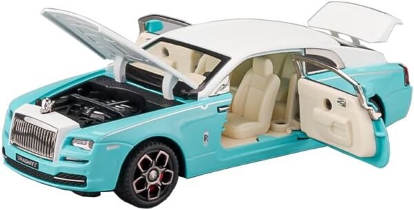 Toy Car Model Blue Rolls Royce Wraith Alloy Collectible Pull Back.jpg