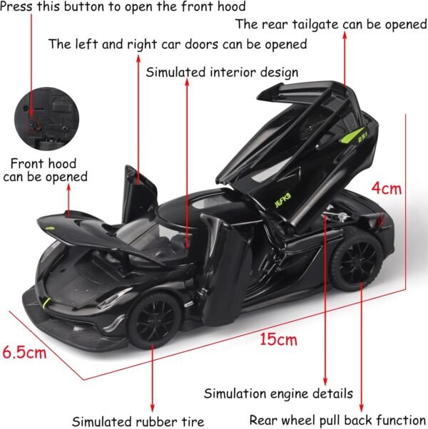 Toy Cars Model Jesko Black Alloy Collectibles Die cast Vehicles with Sound and Light.jpg