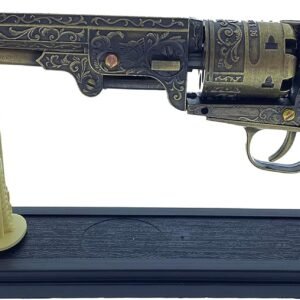 US 13 Decorative Antique Wood Western Style Navy Revolver with.jpg