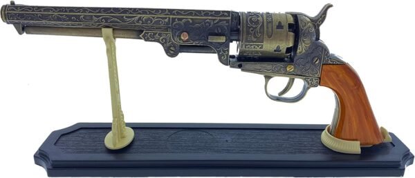 US 13 Decorative Antique Wood Western Style Navy Revolver with.jpg