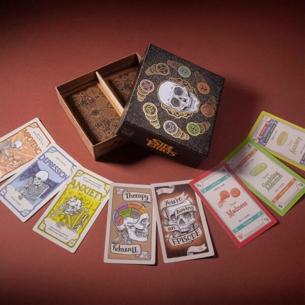 1748838252 Pillbox Games Side Effects Unleash The Fun Chaos Using Therapy Medication in This Hit Card Game for 2 to 8 Players.jpg