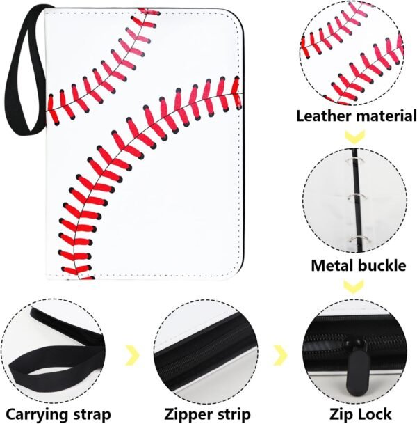 1749306253 4 Pockets Trading Card Binder with 400 Card Capacity 50 Removable Sleeves Common Sports Card Album Collection Storage Baseball Card.jpg