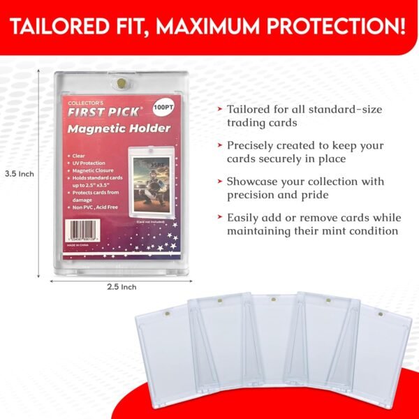 1749453856 25 100PT Premium One Touch Magnetic Card Holder PVC Free UV Protection Hard Plastic Protector for Collectible Sports Cards Trading Card Holder Card Protector Hard Case.jpg