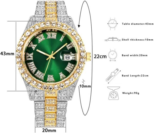 1749475451 CdyBox 3 Pack Luxury Men Hip Hop Watch with Roman Scale Calendar Diamond Wrist Watch Stainless Steel Watches.jpg