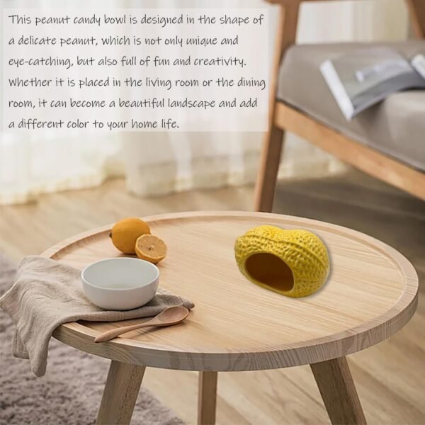 1749583454 Peanut Shaped Candy Bowl Yellow Ceramic Dish Funny Vegetable Holder Decorative Serving Bowl for Candy 1Pcs.jpg