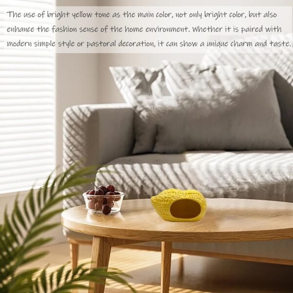 1749583456 Peanut Shaped Candy Bowl Yellow Ceramic Dish Funny Vegetable Holder Decorative Serving Bowl for Candy 1Pcs.jpg