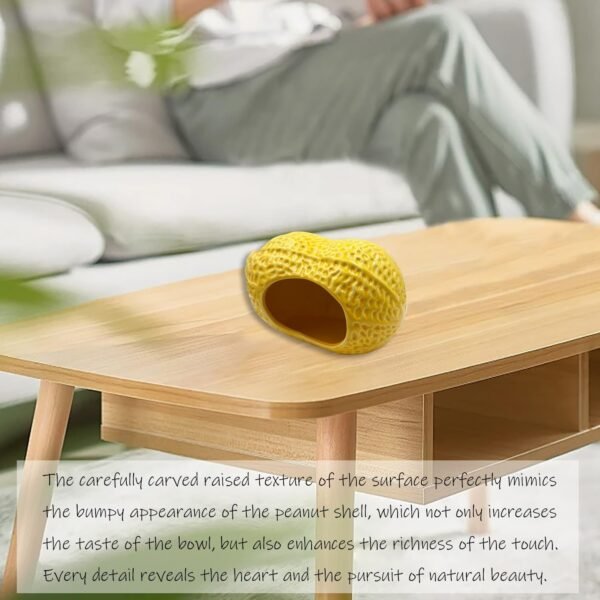 1749583457 Peanut Shaped Candy Bowl Yellow Ceramic Dish Funny Vegetable Holder Decorative Serving Bowl for Candy 1Pcs.jpg