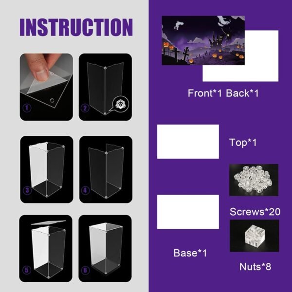 1750123454 Acrylic Display Case for Lego Disney Tim Burtons The Nightmare Before Christmas Dustproof Display Box Compatible with Lego 21351 ONLY Box NOT Model.jpg