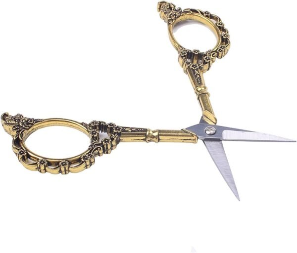 1750155854 BIHRTC Gold Vintage Plum Blossom Scissors and Classic Crane Design Sewing Scissors for Embroidery Sewing Craft Art Work Everyday Use.jpg