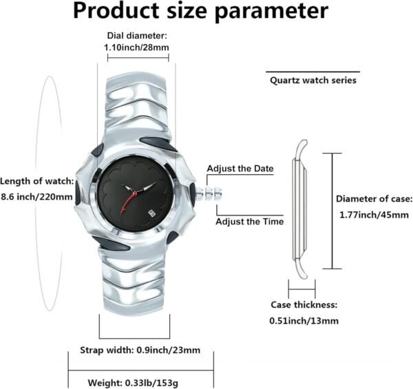 1750357453 BARAMON Unique Mens Watches Stylish Futuristic Collectible Male Wristwatch Analog Quartz Clock Date Waterproof Fashion Watch for Men.jpg