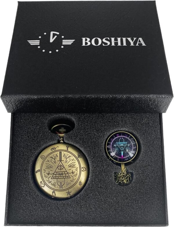 1750515853 BOSHIYA Vintage Quartz Pocket Classic Watch Arabic Numerals Scale Watch with Chain for Xmas Fathers Birthday Anniversary Day Gift.jpg