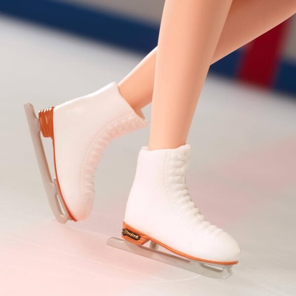 1750523053 Barbie Inspiring Women Doll Kristi Yamaguchi Collectible in 1992 Winter Olympics Costume Sparkly Black and Gold Leotard and White Skates.jpg