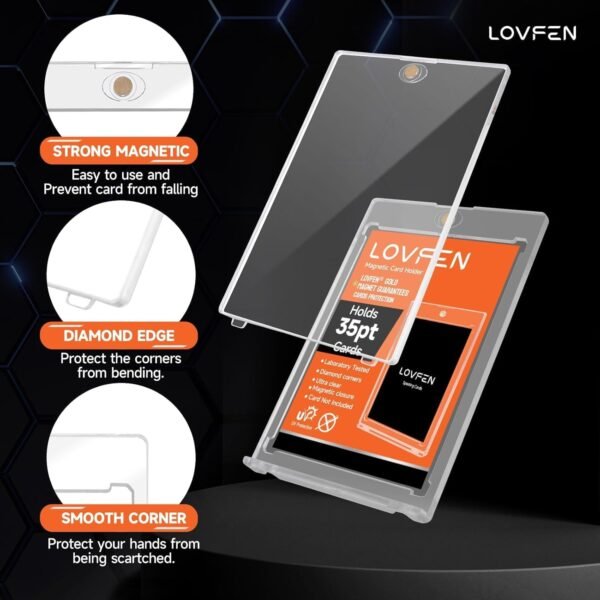 1750569889 300ct Magnetic Card Holder Super Thin Premium 35pt One Card Holder Touch Card Protectors Hard Plastic Mag Case for Sports Baseball and Collectible Trading Cards.jpg