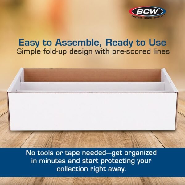 1750717455 BCW Super Shoe Storage Box – 10 Pack Cardboard Organizer for Trading Gaming Collectible Use Holds 3000 Standard or 600 3x4 Toploaders Assembly Required.jpg