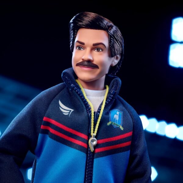 1750965853 Barbie Signature Fashion Doll Ted Lasso Wearing Blue Tracksuit with AFC Richmond Logo Collectible in Displayable Packaging.jpg