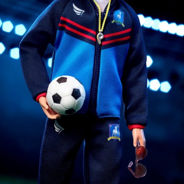 1750965854 Barbie Signature Fashion Doll Ted Lasso Wearing Blue Tracksuit with AFC Richmond Logo Collectible in Displayable Packaging.jpg
