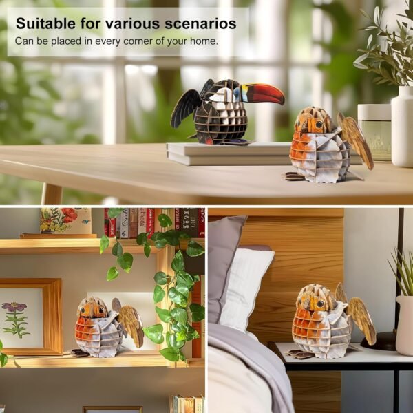 1751099055 Robin Bird 3D Puzzle with Sounds Made of 41 Paper Puzzle Pieces Animal Collectible Table Art Gift Toys for Tweens Teens Adults.jpg