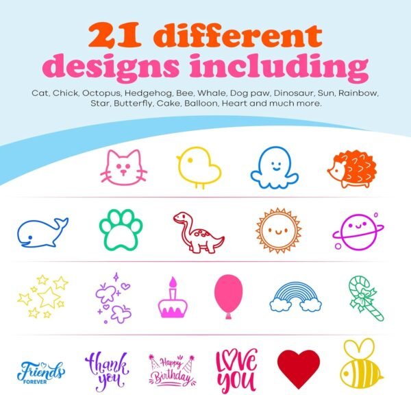 1751239451 MeCids Stamps for Kids 21Pcs Wooden Stamp Set Animal Stamps Star Rainbow Cute Pattern Stamp for Kids Birthday Gift Party Favor Carnival Prizes Kid Art Projects Ages 3.jpg