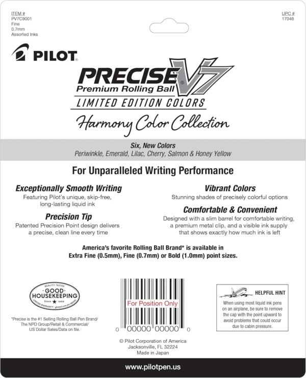 1751271853 Pilot Precise V7 Capped Liquid Ink Rolling Ball Pens Fine Point 0.7 mm Limited Edition Assorted Colors Pack of 9.jpg