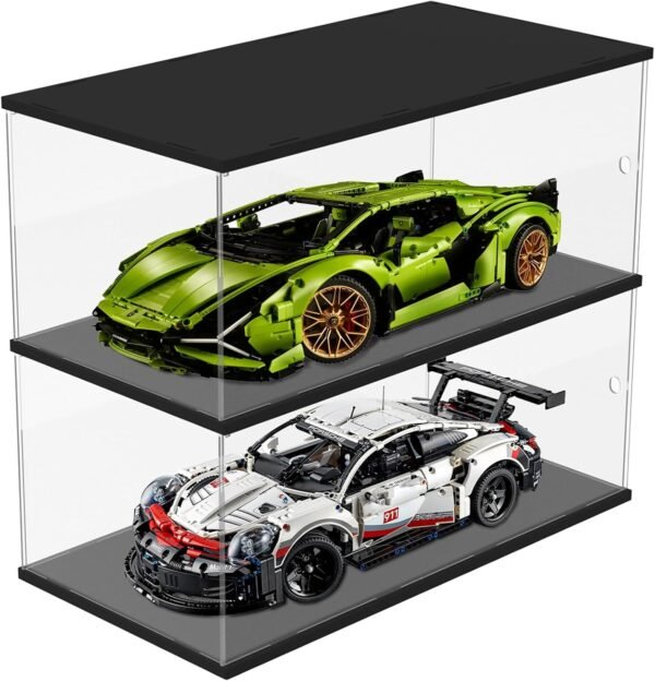 2 Shelves Acrylic Display Case for 18 Scale Model Car for.jpg