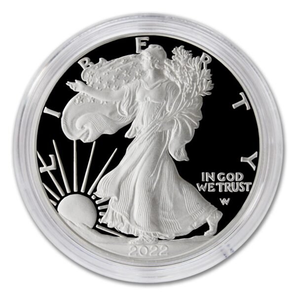 2022 W 1 oz Proof American Silver Eagle Coin PF in Capsule with Certificate of Authenticity and Original United States Mint Box 1 Seller Mint State.jpg