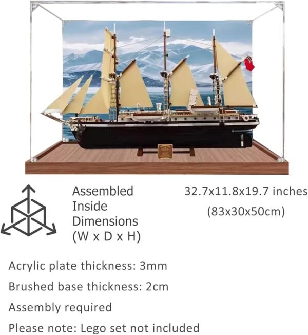 Acrylic Display Case Applies to Lego 10335 The Endurance Ship Collectibles 3Mm Thickened Acrylic Sheet Clear Dustproof Display Box ONLY Box NOT ModelBack Panel.jpg
