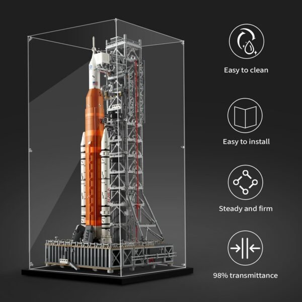 Acrylic Display Case for Lego 10341 NASA Artemis Space Launch System 13.77x12.99x29.52inches 35x33x75cm Protect Your Collectibles from Dust with a Clear Showcase.jpg