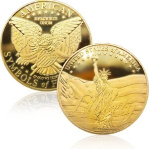 American Statue of Liberty Commemorative Coin Eagle Challenge Coin on.jpg