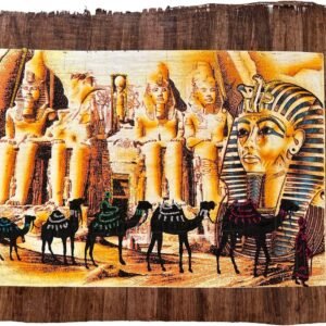 Ancient Egyptian Paintings Abu Simbel Temple and Tutankhamun on Antiqued.jpg