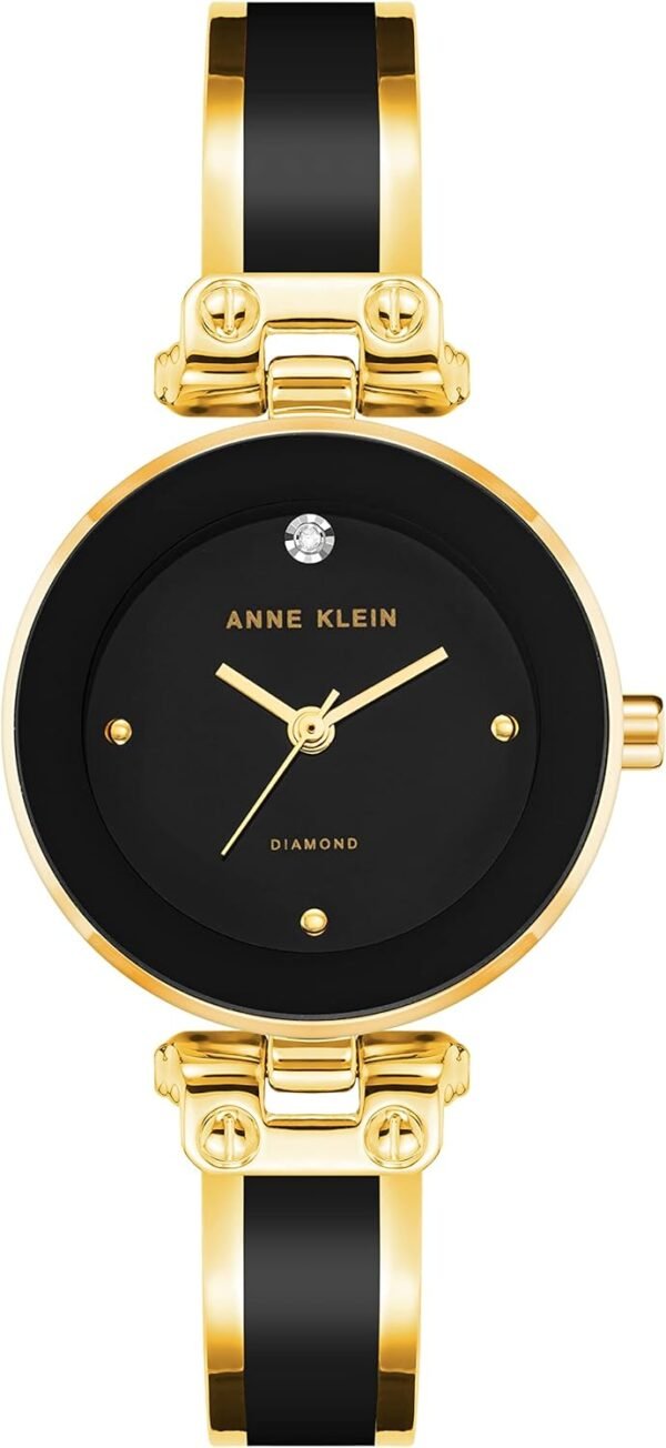Anne Klein Womens Genuine Diamond Dial Bangle Watch.jpg