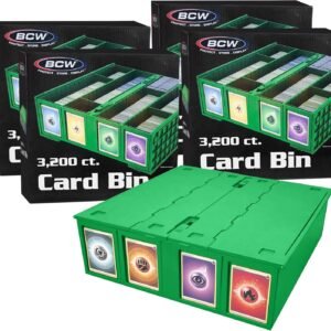 BCW Collectible Card Bin 4 Pack Green Holds 3200 Cards.jpg