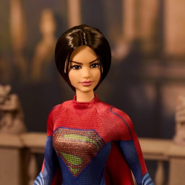 Barbie Supergirl Collectible Fashion Doll from The Flash Movie Wearing Red Blue Suit with Cape Display Stand Included.jpg