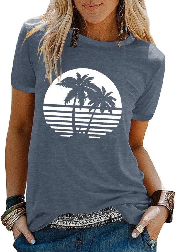 Beach Shirts for Women Hawaiian Graphic Tees Sunshine Summer Vacation.jpg