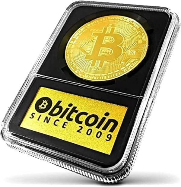 Bitcoin Coin in Collectors Edition Case Limited Edition Physical Gold.jpg