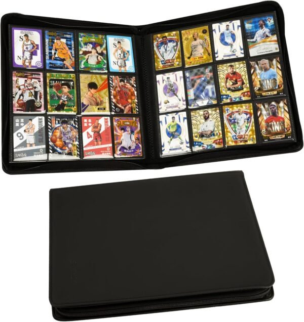 Card Binder 12 Pockets Trading Card Binder for Holding 480 Cards with 20 Two Sided Pages，Compatible with Game Cards Comic Trading Collectible Cards and Sports Cards– Black.jpg