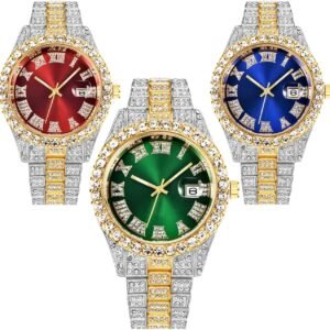 CdyBox 3 Pack Luxury Men Hip Hop Watch with Roman.jpg