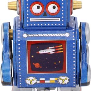 Clockwork Robot Toy Vintage Decorative Collectible Interesting Wind Up Iron.jpg