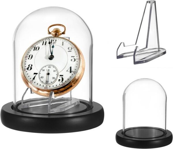 JUXYES Clear Watch Glass Display Dome Cloche with Display Stand.jpg