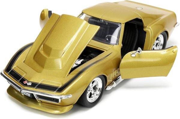 Jada Toys Big Time Muscle 124 1969 Chevy Corvette Stingray ZL 1 Die cast Car Gold Toys for Kids and Adults.jpg