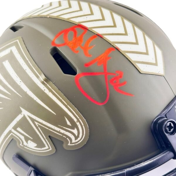 Jamal Anderson Autographed Atlanta Falcons Football Mini Helmet Hand Signed with James Spence Authentication JSA.jpg