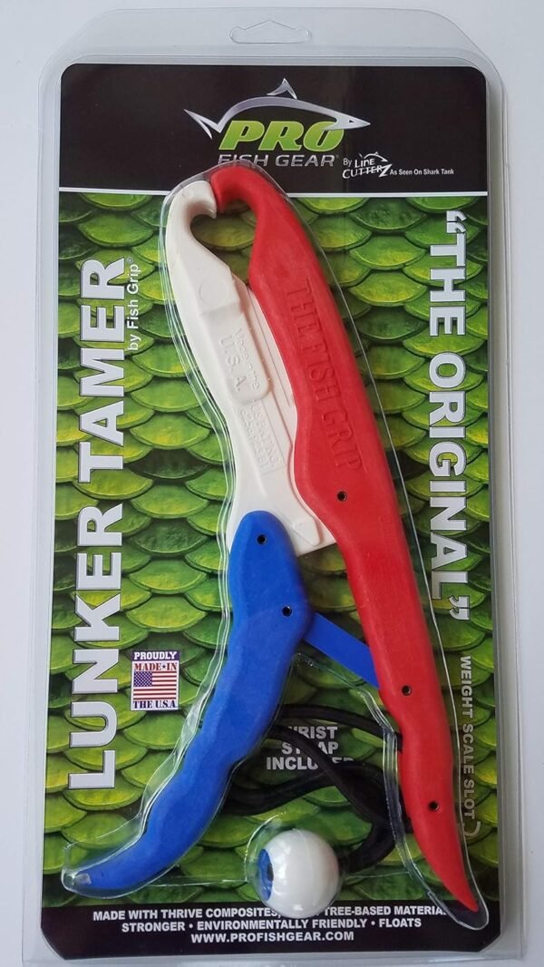 LINE CUTTERZ Unique Patented and Safe Floating Lunker Tamer Fish Gripper with Wrist Strap.jpg