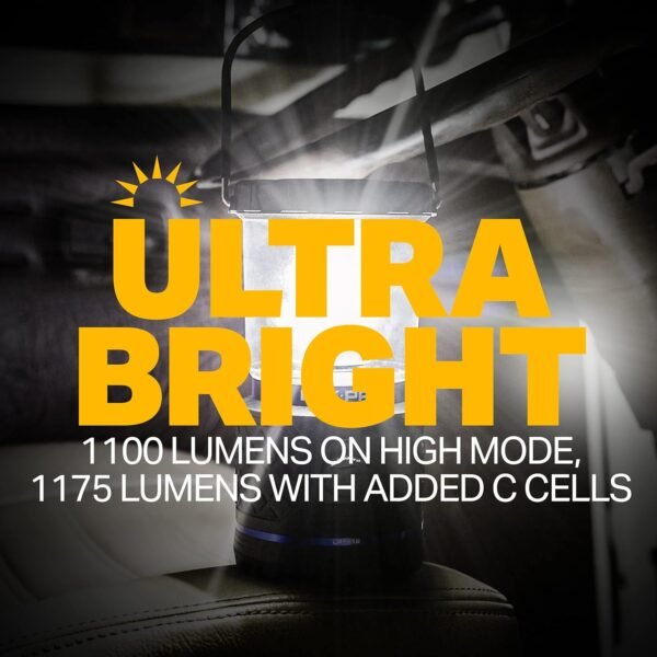 LUXPRO Rechargeable Dual Power 1100 Lumen LED Lantern for Up to 150 Hours of Use Camping Lantern with Built in Power Bank Dimmable LED Light with IPX4 Water Resistant Rating.jpg