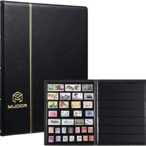 MUDOR Stamp Collecting Album 7 Rows Pockets Stamp Book for.jpg