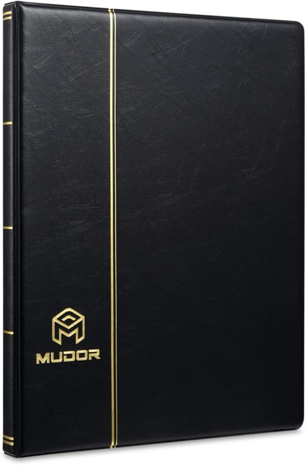MUDOR Stamp Collecting Album 7 Rows Pockets Stamp Book for Collectors 10 Sheets Stamp Stockbook.jpg