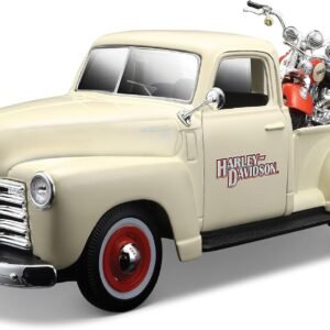 Maisto Harley Davidson 2001 FLSTS Heritage Springer 1950 Chevy 3100.jpg