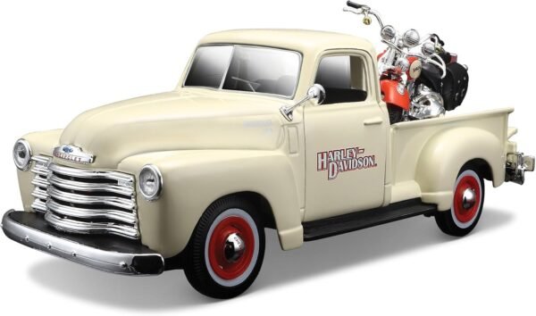 Maisto Harley Davidson 2001 FLSTS Heritage Springer 1950 Chevy 3100.jpg